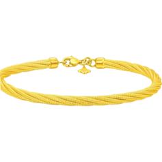 周大福扭繩款足金黃金實(shí)心手鐲工費(fèi)192056mm約2135gf235455